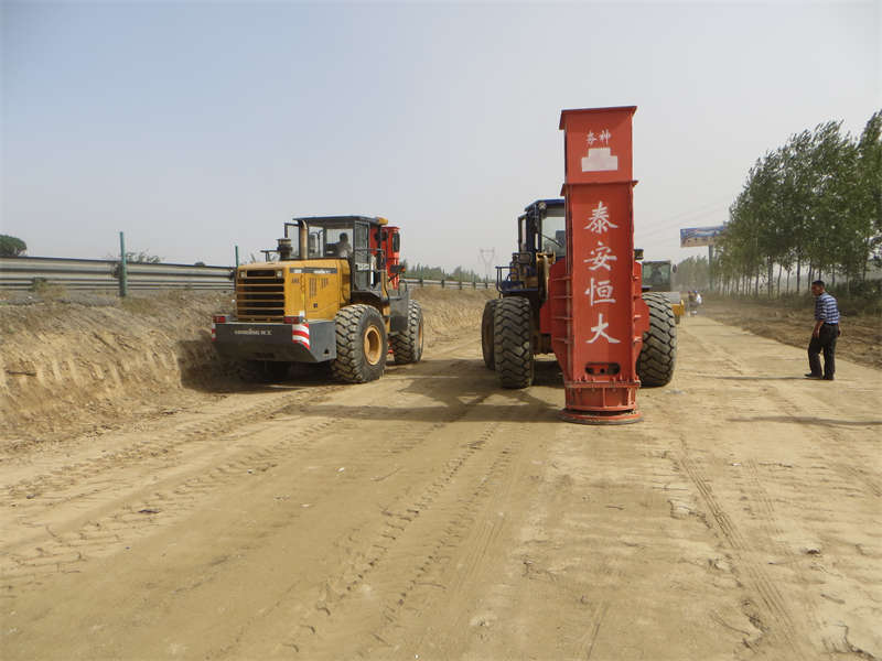 Alternate construction of two Rapid Impact Compactions on Gansu highway