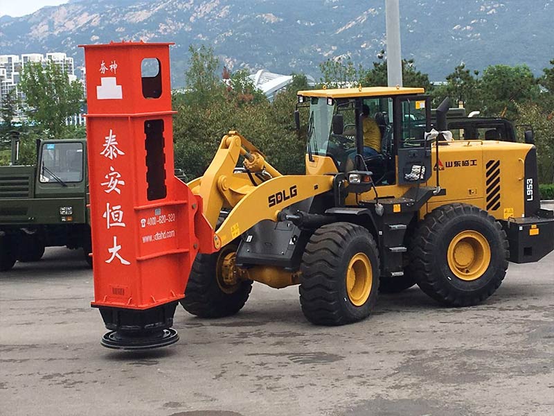 The Rapid Impact Compaction is displayed on the loader