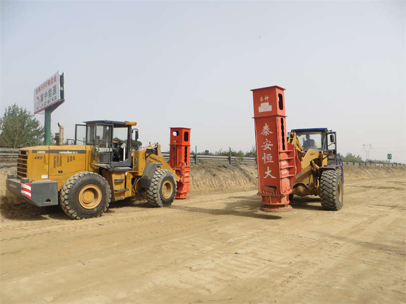 Rapid Impact Compaction is processing Highway Subgrade